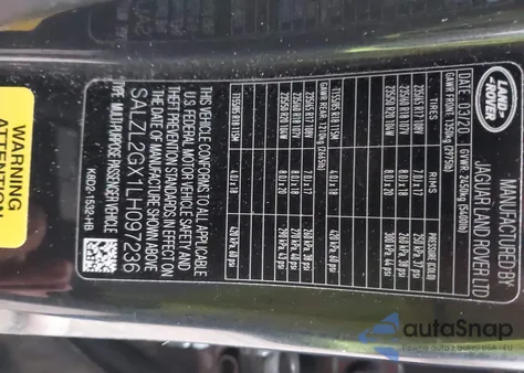 2020 Land Rover Range Rover Evoque R-Dynamic Se from USA, damaged, VIN SALZL2GX1LH097236
